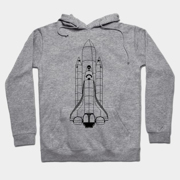 Pixel Art: Space Shuttle Hoodie by probadger